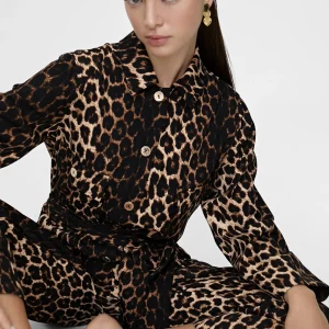 Lola Casademunt Pantalones<Mono animal print NEGRO