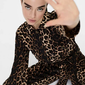 Lola Casademunt Pantalones<Mono animal print NEGRO