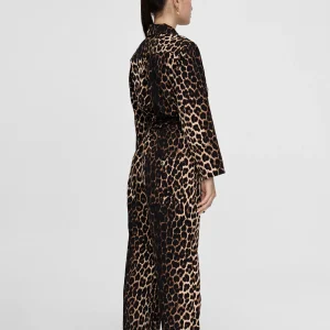Lola Casademunt Pantalones<Mono animal print NEGRO