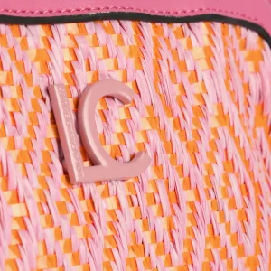 Lola Casademunt Accesorios | Bolsos<Neceser efecto rafia bicolor ROSA-NARANJA