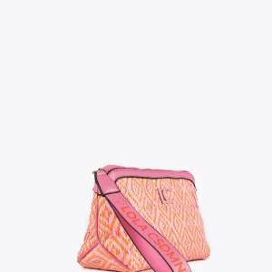 Lola Casademunt Accesorios | Bolsos<Neceser efecto rafia bicolor ROSA-NARANJA