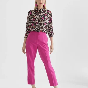 Lola Casademunt Pantalones<Pantalón aberturas laterales FUCSIA
