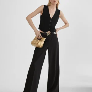 Lola Casademunt Pantalones<Pantalón aberturas laterales NEGRO