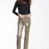 Lola Casademunt Pantalones<Pantalón animal print DORADO