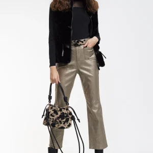 Lola Casademunt Pantalones<Pantalón animal print DORADO