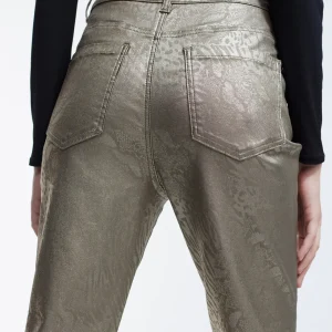 Lola Casademunt Pantalones<Pantalón animal print DORADO