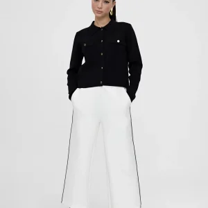 Lola Casademunt Pantalones<Pantalón blanco con vivo CRUDO