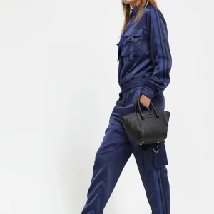 Lola Casademunt Pantalones<Pantalón cargo satinado AZULNOCHE