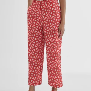Lola Casademunt Pantalones<Pantalón cropped monograma ROJO