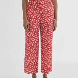 Lola Casademunt Pantalones<Pantalón cropped monograma ROJO