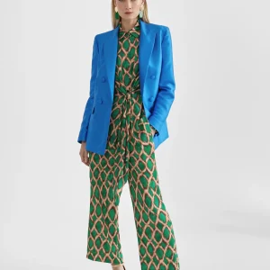 Lola Casademunt Pantalones<Pantalón culotte estampado VERDE-MARRON