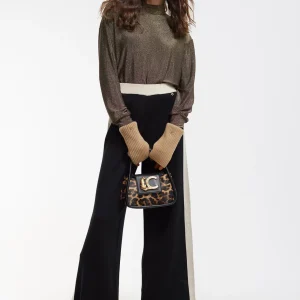 Lola Casademunt Punto | Pantalones<Pantalón de punto MARRON-NARANJA