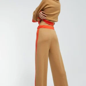 Lola Casademunt Punto | Pantalones<Pantalón de punto MARRON-NARANJA
