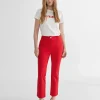 Lola Casademunt Pantalones<Pantalón de punto campana ROJO