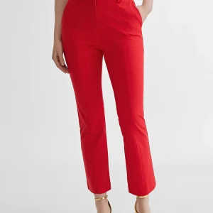 Lola Casademunt Pantalones<Pantalón de punto campana ROJO