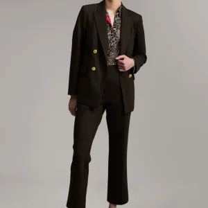 Lola Casademunt Pantalones<Pantalón detalle botón GRISOSCURO