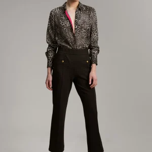 Lola Casademunt Pantalones<Pantalón detalle botón GRISOSCURO