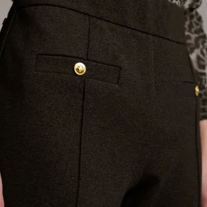 Lola Casademunt Pantalones<Pantalón detalle botón GRISOSCURO