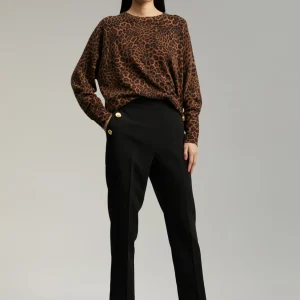 Lola Casademunt Pantalones<Pantalón detalle botones CAMEL