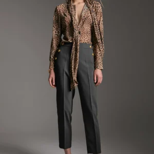 Lola Casademunt Pantalones<Pantalón detalle botones GRISOSCURO