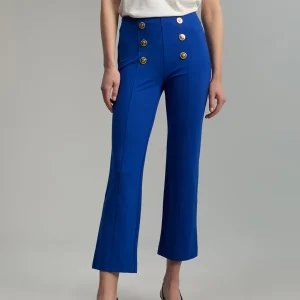 Lola Casademunt Pantalones<Pantalón detalle botones AZULELECTRICO