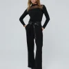Lola Casademunt Pantalones<Pantalón detalle cintura NEGRO