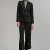 Lola Casademunt Pantalones<Pantalón detalle eyelets NEGRO
