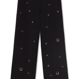 Lola Casademunt Pantalones<Pantalón detalle eyelets NEGRO