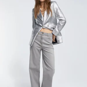 Lola Casademunt Pantalones<Pantalón detalle laminado TEJANOGRIS