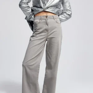 Lola Casademunt Pantalones<Pantalón detalle laminado TEJANOGRIS