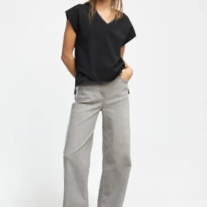 Lola Casademunt Pantalones<Pantalón detalle laminado TEJANOGRIS