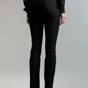 Lola Casademunt Pantalones<Pantalón detalles efecto piel NEGRO