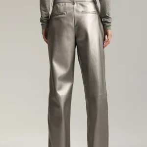 Lola Casademunt Pantalones<Pantalón efecto piel PLATEADO