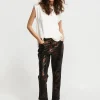 Lola Casademunt Pantalones<Pantalón estampado animal NEGRO-MARRON