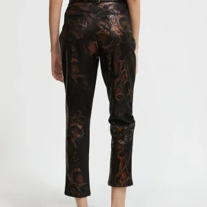 Lola Casademunt Pantalones<Pantalón estampado animal NEGRO-MARRON