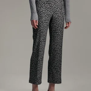 Lola Casademunt Animal Print | Pantalones<Pantalón jacquard animal print NEGRO-GRIS