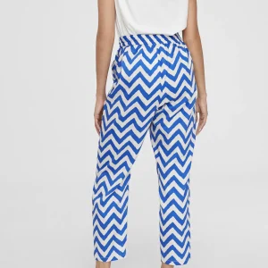 Lola Casademunt Pantalones<Pantalón jogging bicolor AZUL-BLANCO