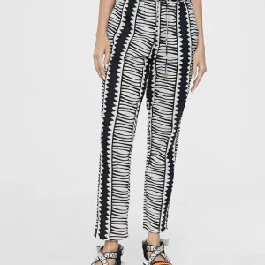 Lola Casademunt Pantalones<Pantalón jogging bicolor NEGRO-BLANCO