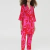 Lola Casademunt Pantalones | Baño<Pantalón jogging estampado ROJO-ROSA