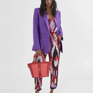 Lola Casademunt Pantalones<Pantalón jogging estampado LILA-ROJO