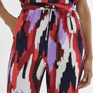 Lola Casademunt Pantalones<Pantalón jogging estampado LILA-ROJO