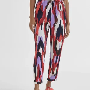 Lola Casademunt Pantalones<Pantalón jogging estampado LILA-ROJO