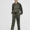Lola Casademunt Pantalones<Pantalón jogging estampado cebra NEGRO-VERDE