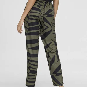 Lola Casademunt Pantalones<Pantalón jogging estampado cebra NEGRO-VERDE