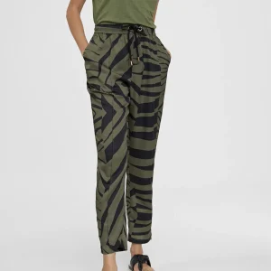 Lola Casademunt Pantalones<Pantalón jogging estampado cebra NEGRO-VERDE