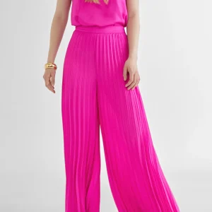 Lola Casademunt Pantalones<Pantalón plisado FUCSIA
