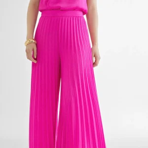 Lola Casademunt Pantalones<Pantalón plisado FUCSIA