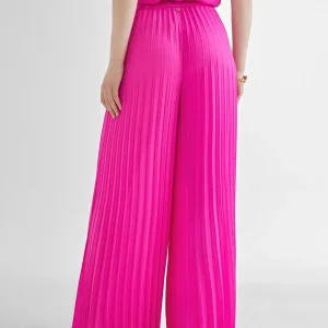 Lola Casademunt Pantalones<Pantalón plisado FUCSIA