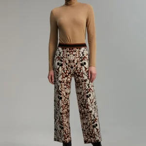 Lola Casademunt Animal Print | Punto<Pantalón punto animal print MARRON-NEGRO