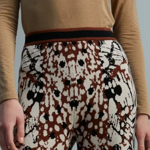 Lola Casademunt Animal Print | Punto<Pantalón punto animal print MARRON-NEGRO